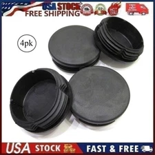 4pk 2 3/8 Inch (60mm) Round Plastic Plugs, Tubing End Cap, Insert End Caps Plugs