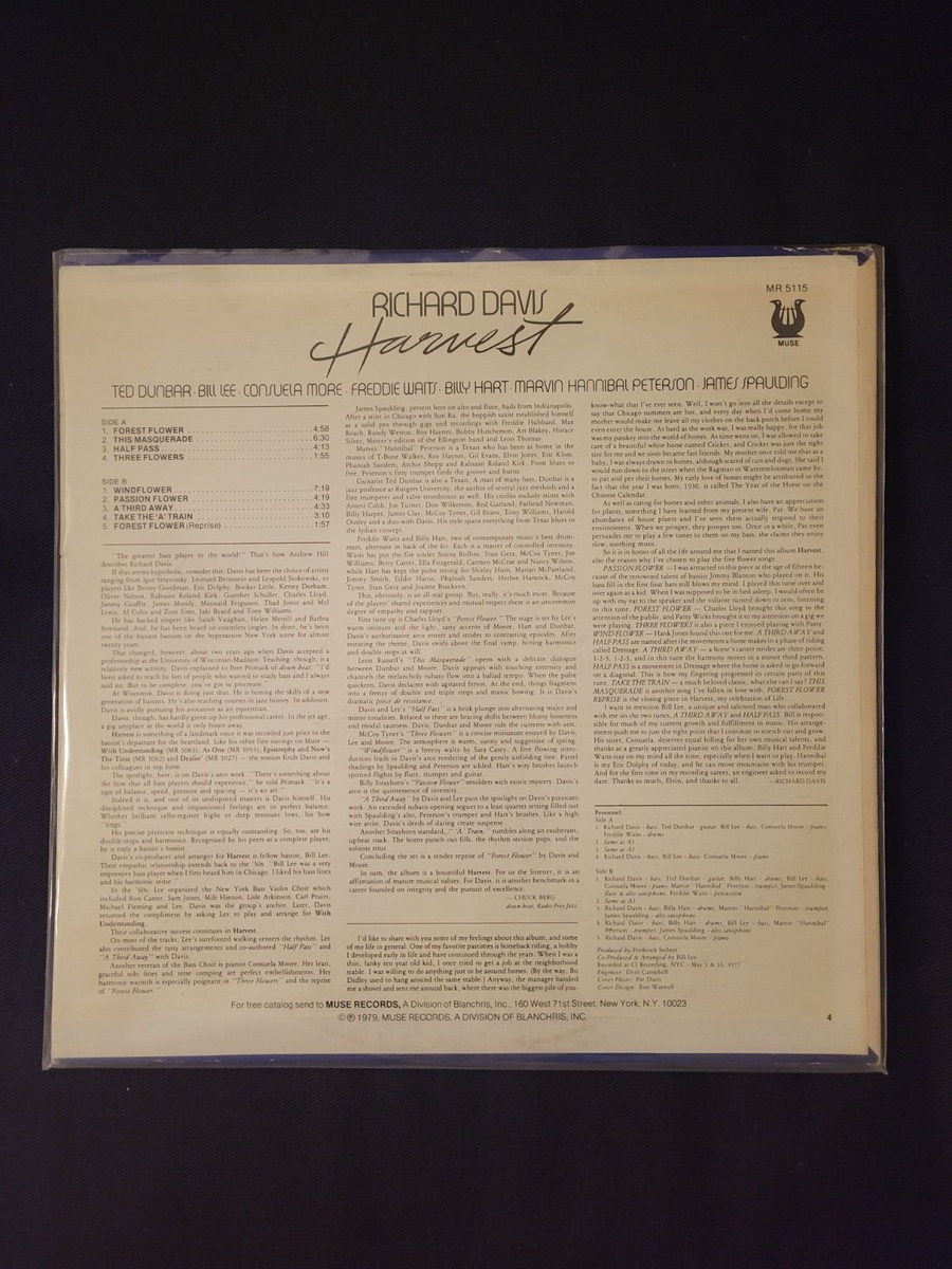 Richard Davis.Harvest.Rare Orig.WLP Promotional Copy on MUSE