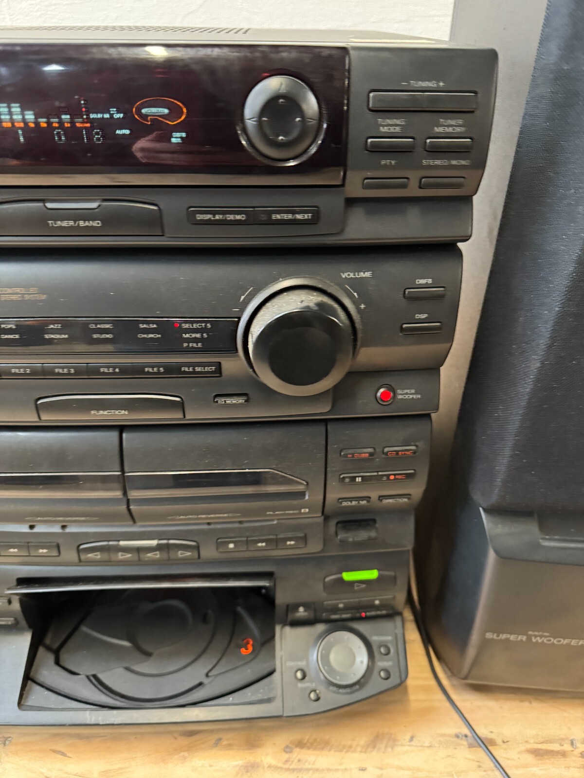 Sony LBTN455 5 CD Changer Stack System with a pair of Super Woofer