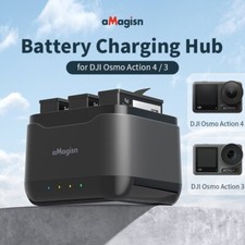aMagisn Battery Charger For DJI Osmo Action 4/3 Camera Charging Accessories