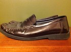Echt Mokassin Shoes Brown Leather Loafers Men's Size 6 Germany Driving Moccasins — photo 4