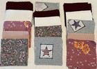 New Listing150 Pcs 4 X 4 Inches Maroon, Pink, Grey, Orange Cotton Craft Fabric Squares