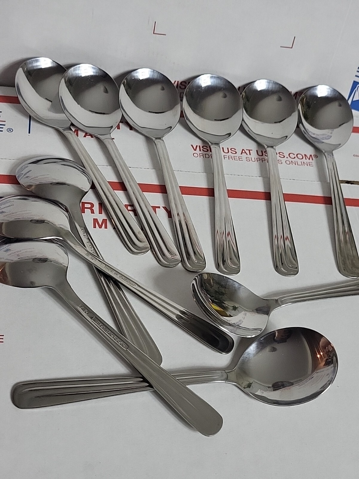 Thor Oneida OHS266, 11 Gumbo Spoons Stainless Steel Flatware, Ridge eBay