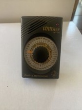 Wittner MT-50 Quartz Metronome Battery Operated Black w/ Folding Stand - Tested