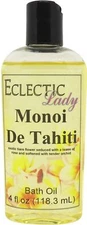 Monoi de Tahiti Bath Oil  - Scented Body Oil - Relaxing & Moisturizing Bathing