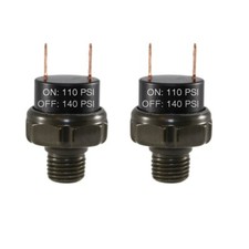 2pcs 110-140PSI Air Pressure Switch Tank Mount Thread 1/4" NPT 12V/24V For Horn