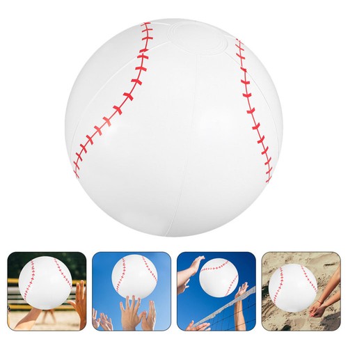 4pcs Blowing-up Baseball Toys Inflatable Balls Swimming Pool Floating Balls - 第 3/12 張圖片