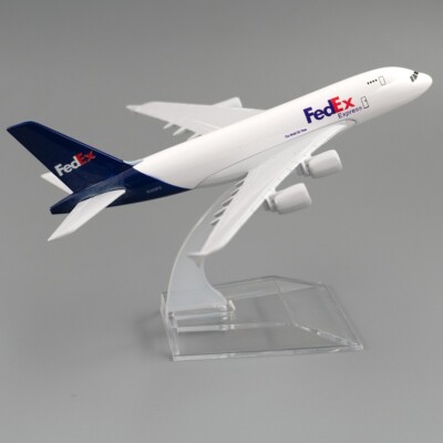 14cm Aircraft Airbus A380 FedEx Express Alloy Plane Model Xmas Gift Decoration