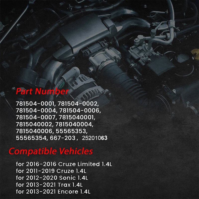 Upgraded Billet Turbo Charger for Chevrolet Cruze Sonic Buick Encore 1.4L Encore Foto 4 de 4