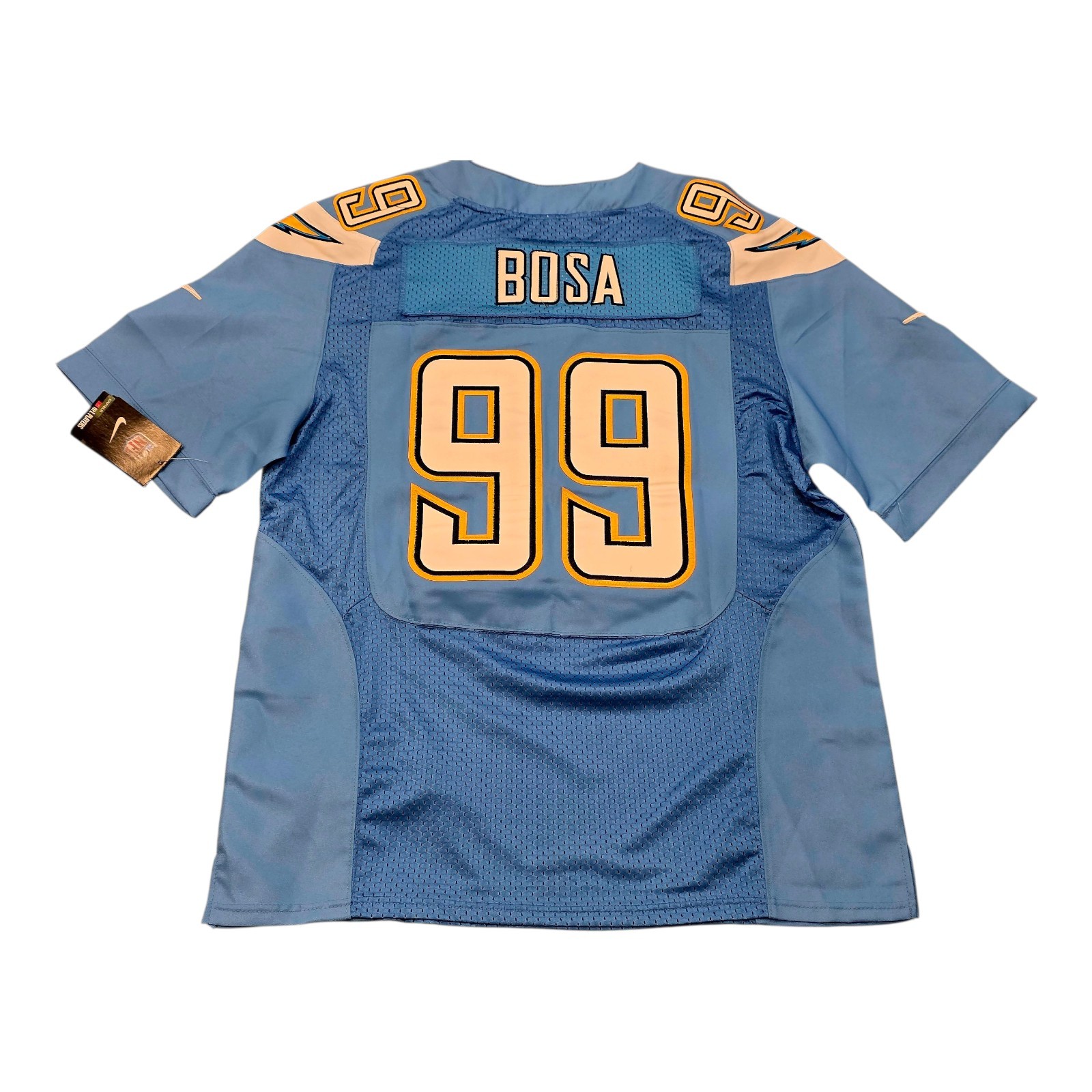 Men's Nike Joey Bosa LA Chargers Powder Blue Stitched 99 On Field Jersey Sz 44 thumbnail 2