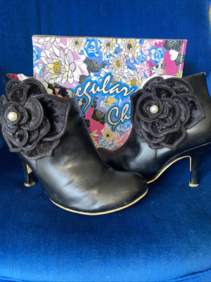 IRREGULAR CHOICE Pearl Necture Black Stiefeletten UK 8,5 EU 43