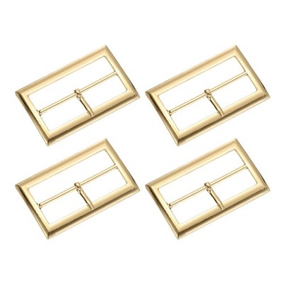 4Pcs Belt Buckle, 1.77'' Rectangular Buckles with Toe, Gold
