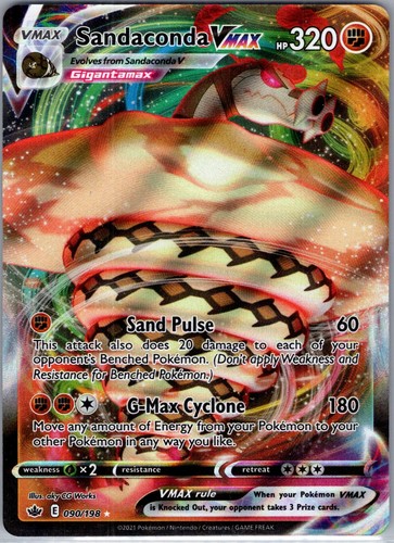 Sandaconda VMAX 090/198 Holo VMAX Rare Chilling Reign Pokemon Near Mint