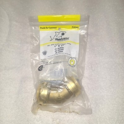 SharkBite 1 in. brass 45-Degree Elbow Fitting NIP