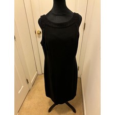 Beautiful Beaded black Ralph Lauren Lauren Sleeveless Fancy Dress Size 14