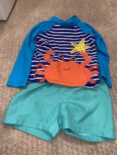 Baby Boden Toddler Boys 18 to 24 months Swim Shirt Rashguard plus shorts