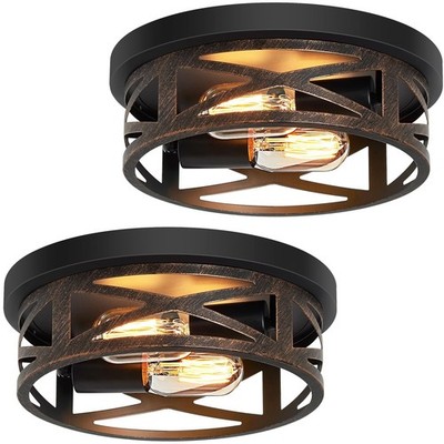 ZHU YAN 2 Pack Flush Mount Ceiling Light,Farmhouse Hallway Lighting Fixtures,...