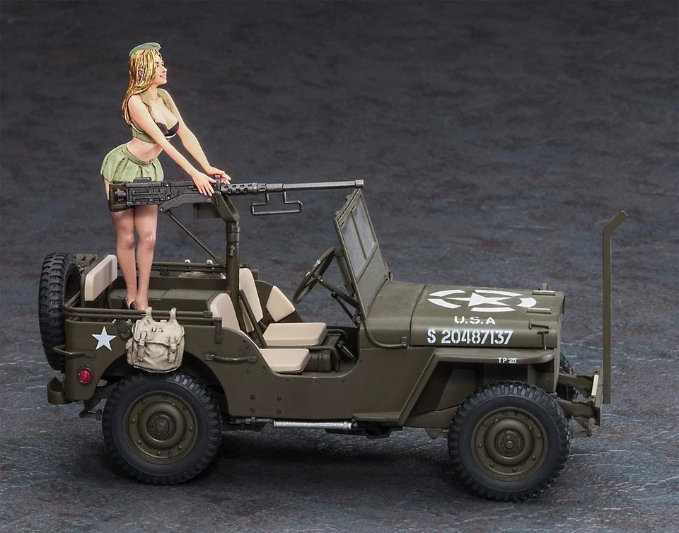 HASEGAWA 1/24  1/4 TON 4X4 TRUCK W/CAL.50 M2 MACH. GUN - Immagine 3 di 4