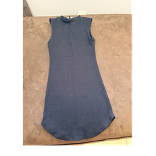 Fashion Nova Black Sleeveless Mock Neck Short Tank Dress Knit Size S