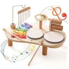 Wooden Musical Instruments for Toddlers 1-3, Percussion Instruments for Kids