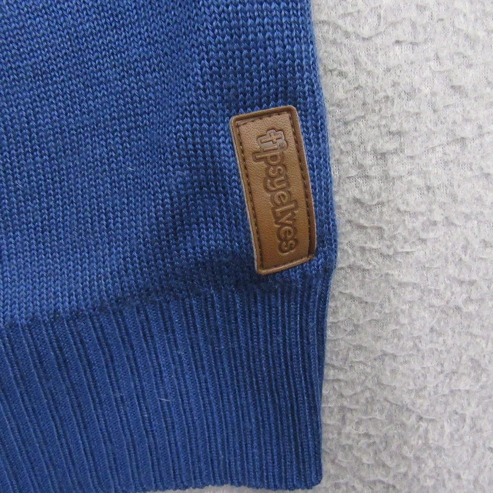 Tipsy Elves Mens Christmas Sweater 2XL Blue 100% Acrylic Feliz Navidog - Image 3 of 4