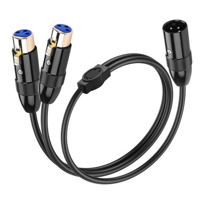 3 Pin XLR Splitter Kabel XLR 1 Stecker auf 2 Buchsen symmetrisches Audiokabel für Home Stu