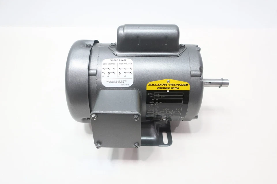 Baldor L3501 Ac Motor 1/3hp 1725rpm 230v-ac 1ph 56 - Image 4 of 4