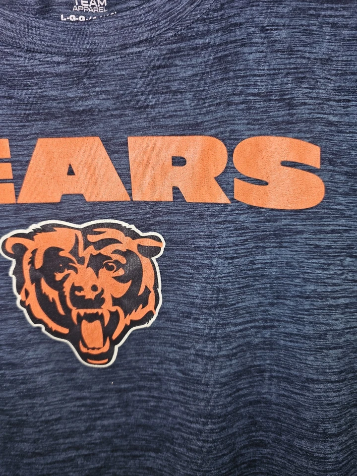 Chicago Bears NFL Team Apparel Youth 大号 14/16 蓝色图形标志 T 恤 NFL — 第 3/4 张图片