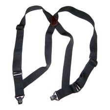 Holdup Airport Friendly/No Buzz Suspenders for Men Black 1 1/2" Hip