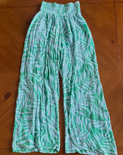 Billabong Women's Tropical Floral Wide-Leg Drawstring Elastic Waist Pants M