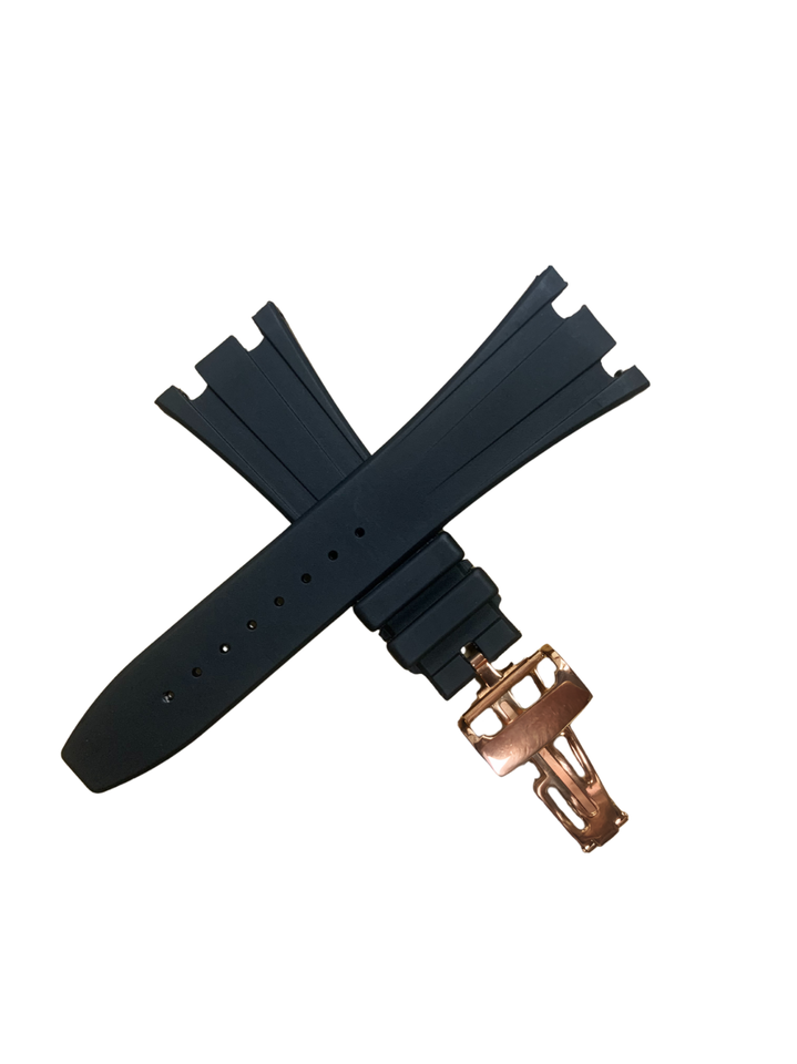 28mm Rubber Watch Band – Gold, Rose Gold, or No Buckle for AP Royal Oak ...