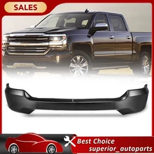 Front Lower Bumper Cover Face Bar Black Steel Fit For Silverado 1500 16-18 Truck