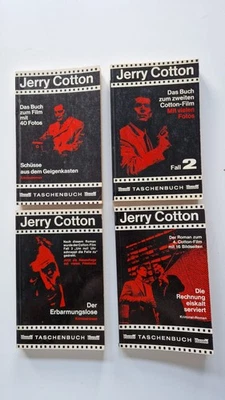 Jerry Cotton 4 Taschenbücher zu den JC-Filmen 1-4 mit Filmfotos - Bild 1 von 2