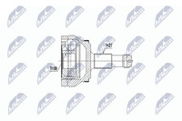 NTY Gelenksatz, Antriebswelle NPZ-ME-019 FüR MERCEDES-BENZ