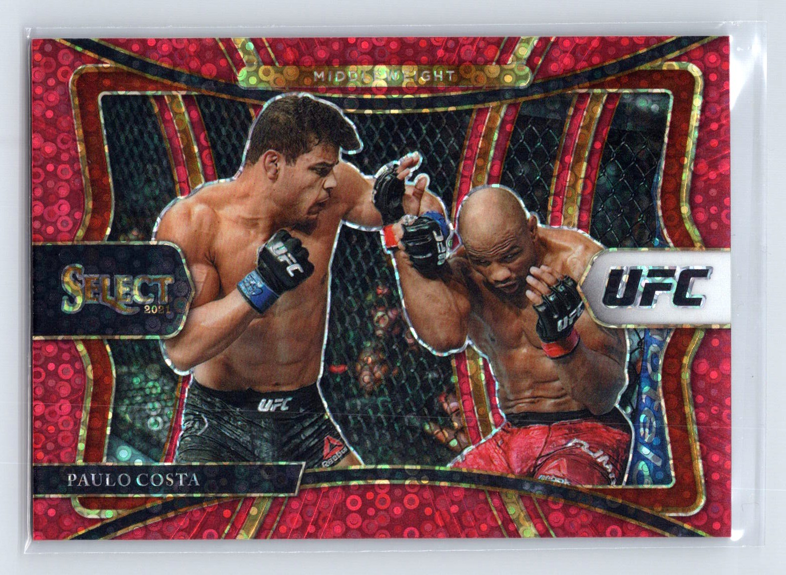 2021 Panini Select UFC #184 Paulo Costa Red Disco Prizms /199