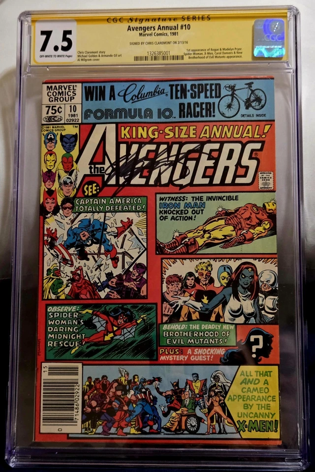 Paquete de cómics de X-Men calificado/firmado por CGC Avengers anual 10 y Uncanny X-Men 171 Foto 2 de 4