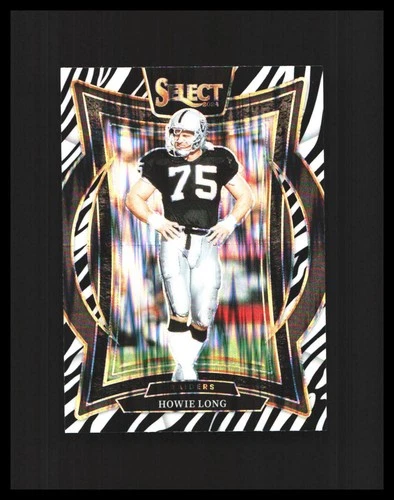 2024 Howie Long -  Panini Select Concourse #60 Zebra Prizm Oakland Raiders