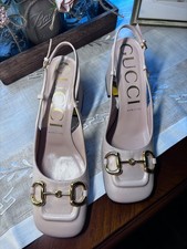 Gucci Baby Malaga Horsebit Slingback Pumps