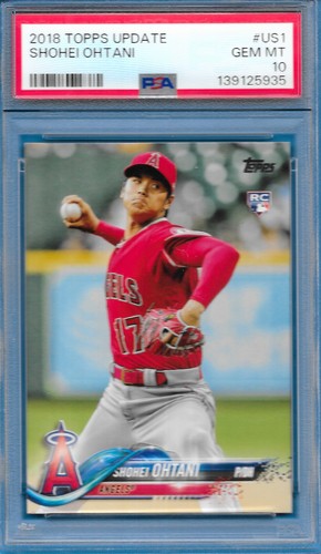 SHOHEI OHTANI 2018 TOPPS UPDATE PITCHING IN RED JRSY RC #US1 PSA 10 GEM MINT *