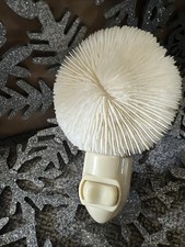 VTG Mushroom Coral White Fungia Repanda Shell Plug In Nite Light (4.5X3”)w/Bulb