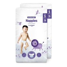 Ultra Dry Nappies Size 5 (10-16 kg) With channels 152 nappies (2 Packs x 76) 0.16 per nappy