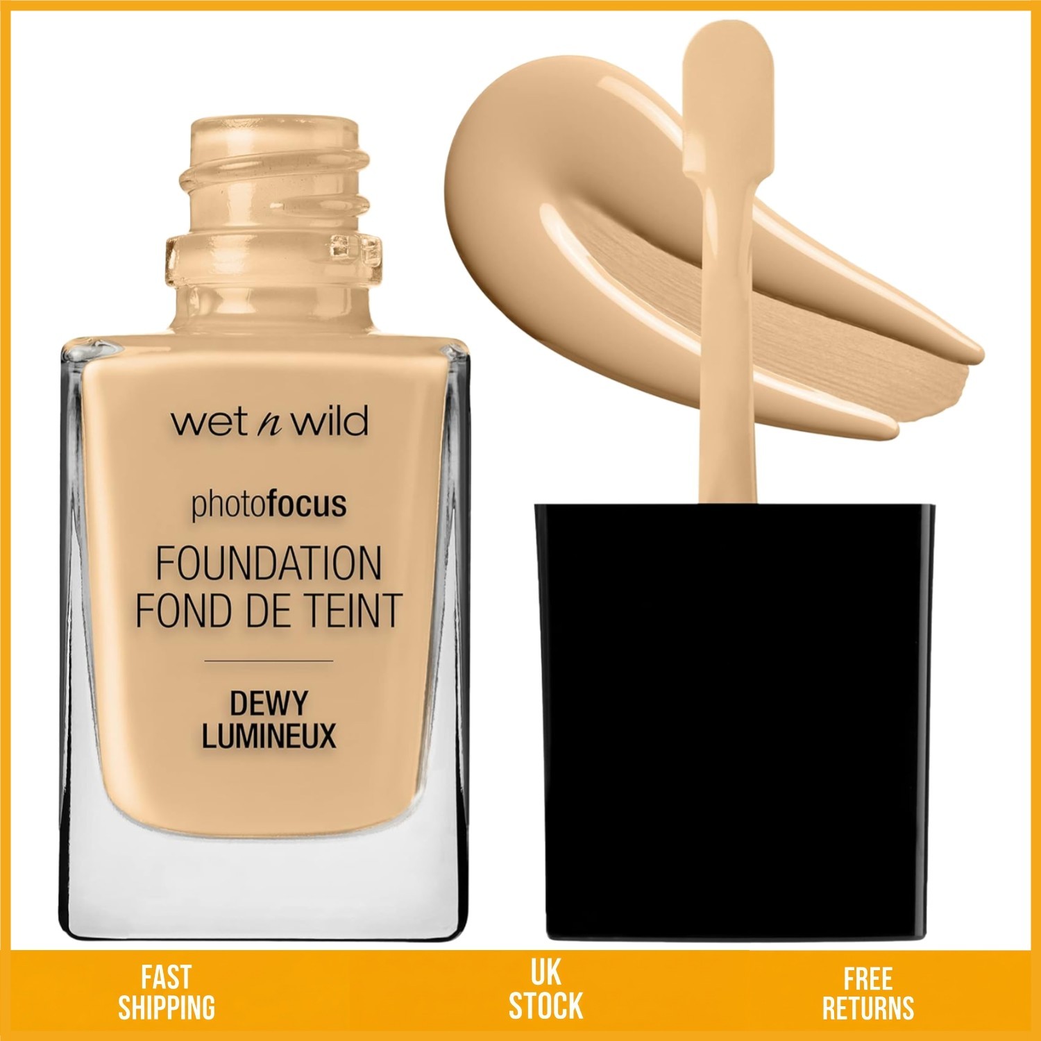 Hydrating Dewy Foundation for Smooth Skin, Lightweight, Buff Bisque, 1 fl oz