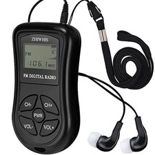 Mini Portable FM Radio, Stereo LCD Digital Display Tuning Pocket Walkmen