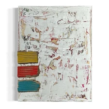 Original Mixed Media Modern Art Collage Painting on Canvas 11x14 "Topple"