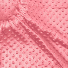 Minky Dot Fabric by the Yard, 1 Yard X 60 Inch Wide Soft Plush Fabric Pink Fleec