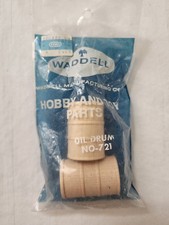 WADDELL WOOD OIL DRUMS NO-721, HOBBY AND TOY PARTS, 2 PIECES NOS MINIATURE