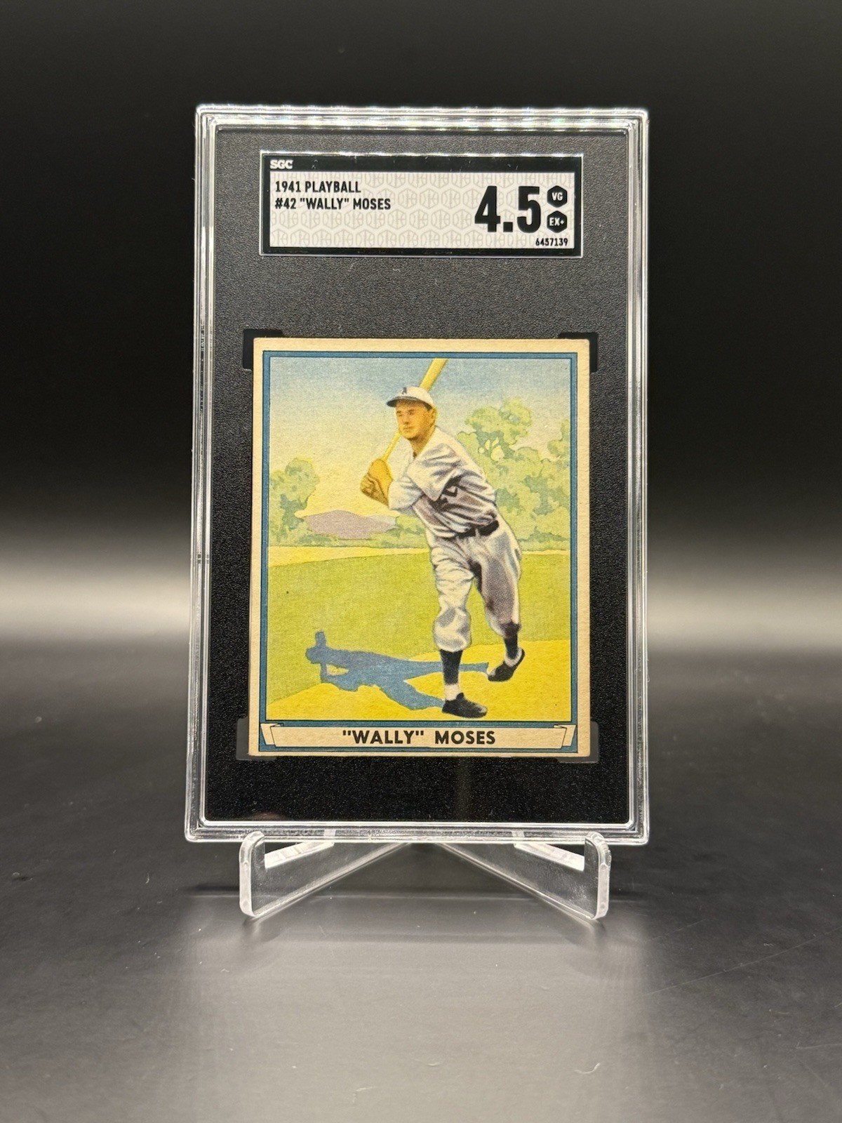 1941 Playball Wally Moses #42 SGC 4.5 Philadelphia Athletics Play Ball