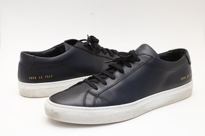 Common Projects Achilles Sneakers Size 45/US 12 in Black White Tuxedo Leather