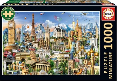 NEW Educa Jigsaw Puzzle 1000 Pieces 14+ Ages Symbols of Europe Miniature Series