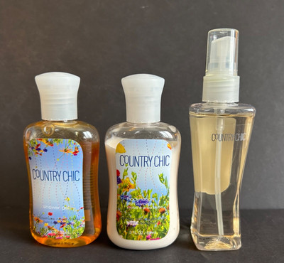Bath & Body Works Country Chic Set Fragrance Mist Lotion Shower Gel Travel Size